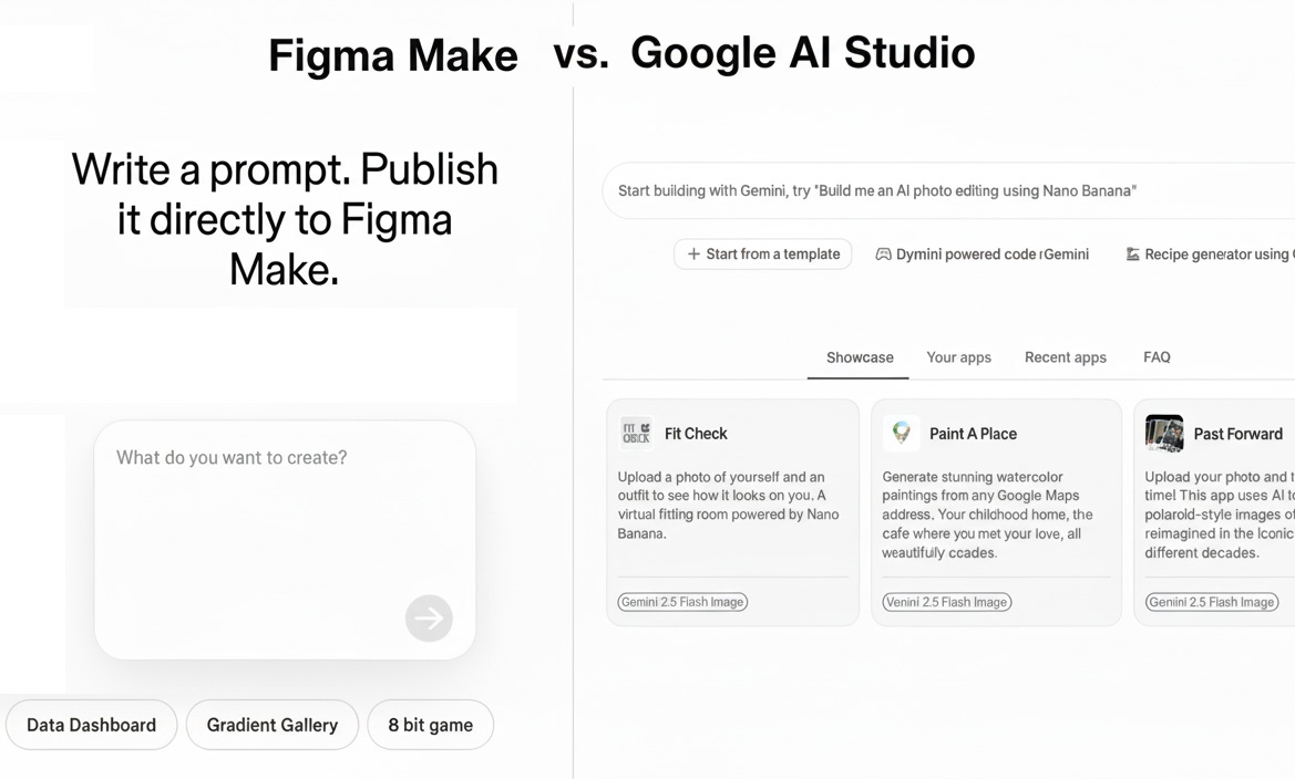 Figma Make vs. Google AI Studio